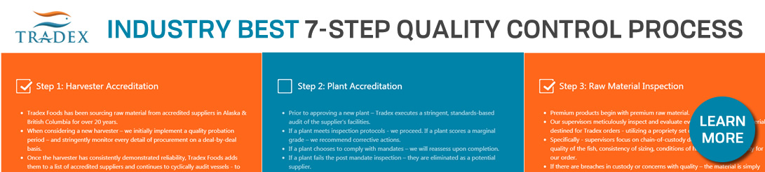 Tradex Foods 7-Step Quality Control Process