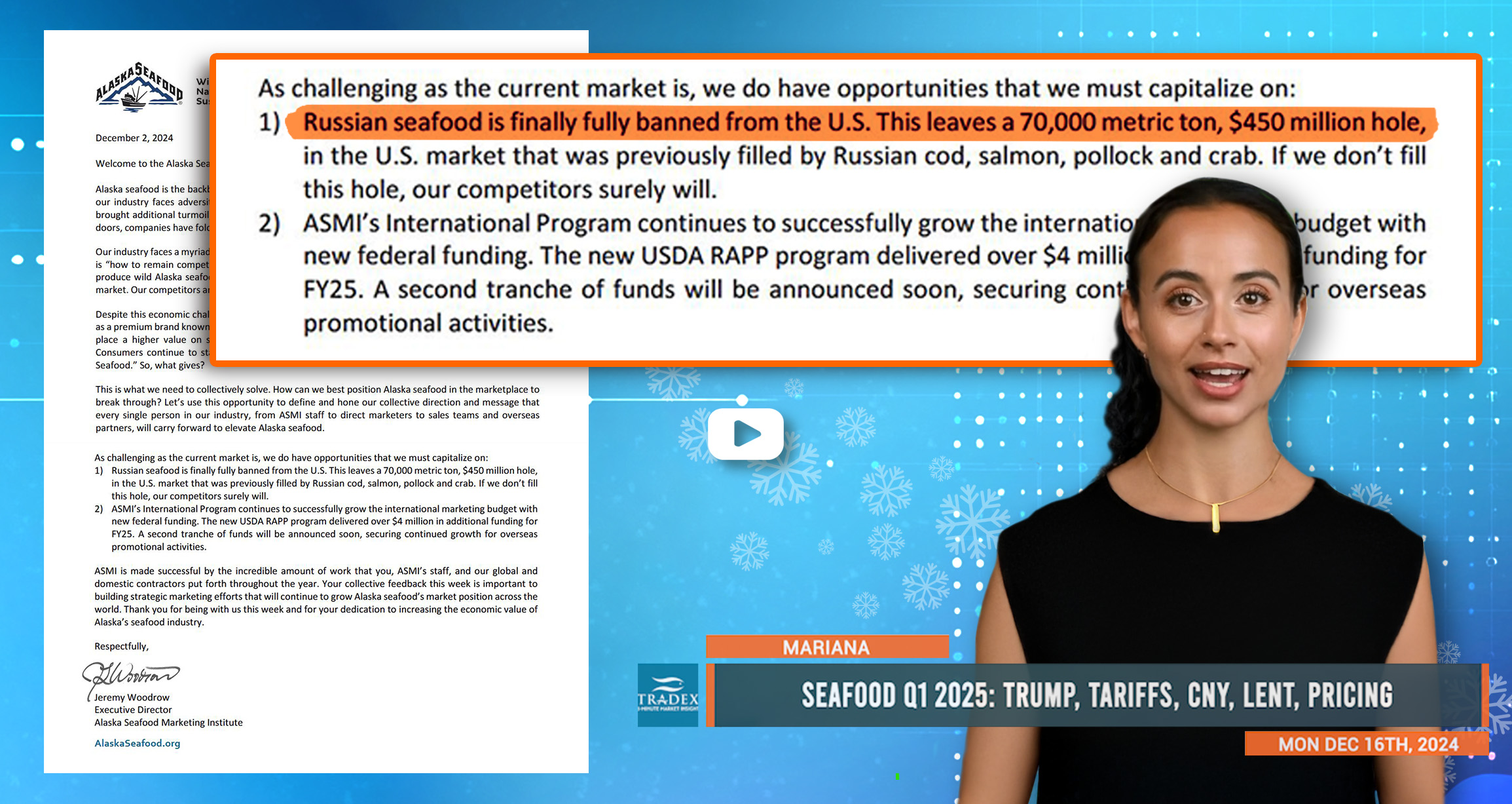 Seafood Q1 2025: Trump, Tariffs, CNY, Lent, Pricing Seafood Q1 2025: Trump, Tariffs, CNY, Lent, Pricing